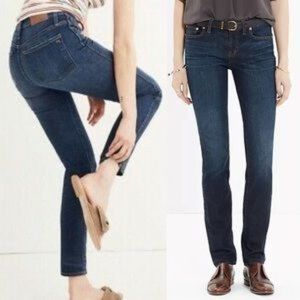 Madewell Women's Alley Straight Distressed Jeans in Medium Dark Wash